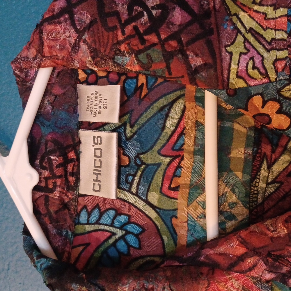 Chico's Button Down Blouse Medium - image 2